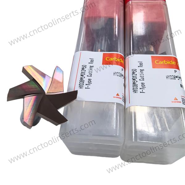 Buy Coated T-Slot Cutters HYD28*5*D12*50, 6-Flute Straight Shank Specifically Designed For Machining T-slots, Side Grooves, Chamfering, And Special Contours. at wholesale prices
