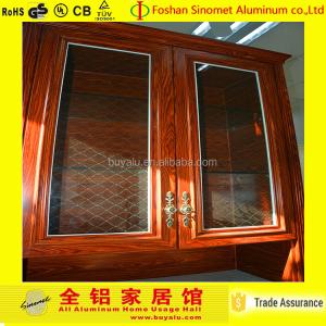 Home Used Aluminium Fabrication Bookshelf Wine Glass Display Cabinet