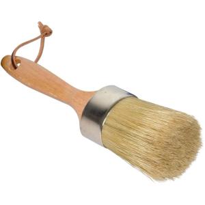 Quality Natural Bristles Chalk And Wax Paint Brush 2 In 1 Round Painting Tool for sale