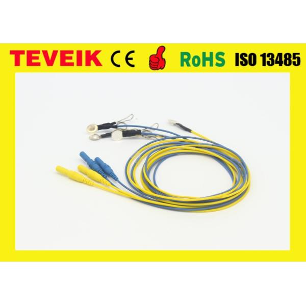 Neurofeedback DIN1.5 Socket EEG Cable, Silver Plated Copper EEG Ear-clip Electrode