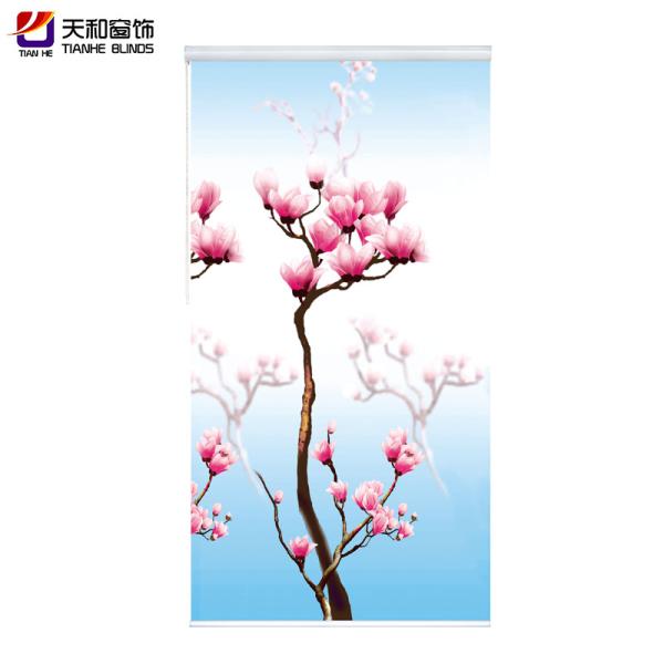 home curtain 3D printed window blinds with FR functional Latest design for living room