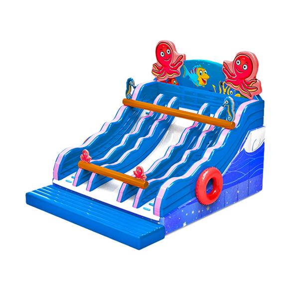 Buy Children Fun Park Inflatable Ocean Squid Slide For Rentals at wholesale prices