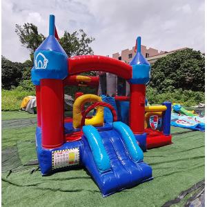 Children Outdoor Bouncy Castle Obstacle Jump Inflatable Bounce House With Slide