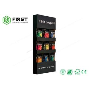 Full Color Printed Paper Cardboard Snacks Floor Display For Supermarket