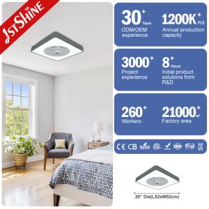 ABS Clear Plastic Blades 2- Square Ceiling Fan with Remote Control and Hidden