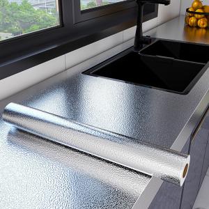 Household Silver Metallic Wallpaper Vinyl 10m-100m Kitchen Splashback Wallpaper