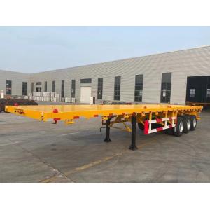 Tri Axle Container Semi Truck And Flatbed Trailer 50T