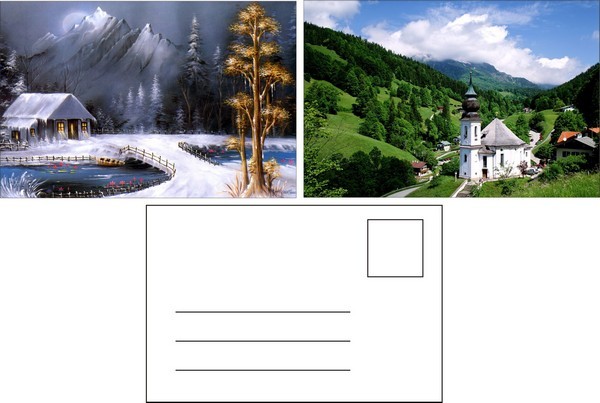 Flip Effect 3D Lenticular Postcard Cute Puppies and Kittens Design