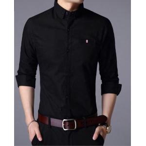 Vintage Custom Cotton All Over Print Plus Size Casual Long Sleeve Men's