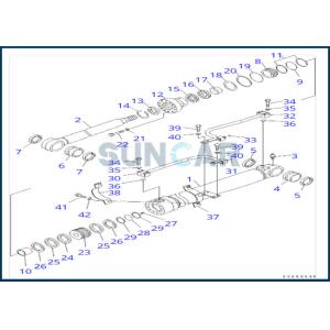 707-99-37170 7079937170 Boom Cylinder Service Kit For KOMATSU PC138US-8