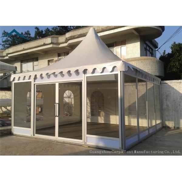 Aluminum Pagoda Marquees Outdoor White Garden Pavilion With Glass Wall System
