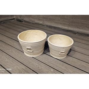 Frost Resistant Reinforced Clay Planter Hand Carved and Durable for B2B Purchases
