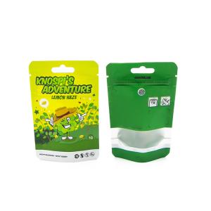 Custom Child Resistant Pouch Packaging Tamper Evident Holographic Black White