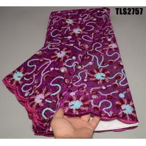 High quality Fashion Dubai gold sequins lace French embroidery lace fabric