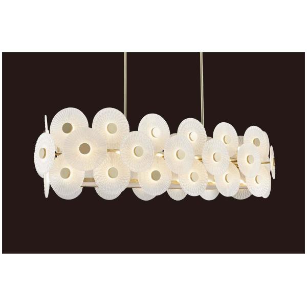 Buy 24V 3500K Champagne Gold Glass Custom Chandeliers Soft Brightness at wholesale prices