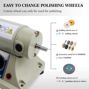 Double Head Foredom Polishing Bench Lathe Tabletop 0-7000rpm