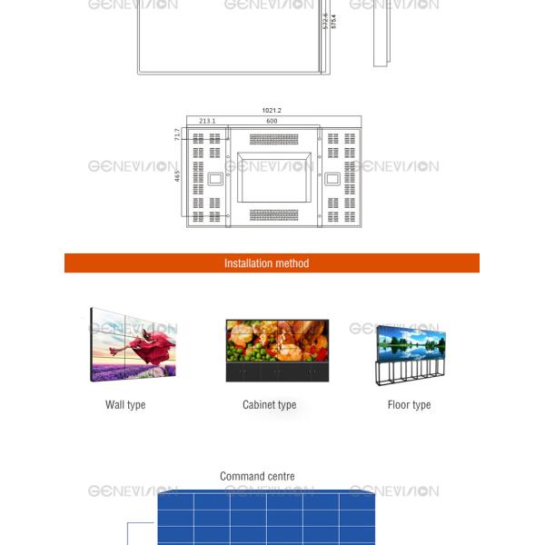 Sumsung Electronic Security Lcd Video Wall Display DID 700 Brightness FOR Exhibition