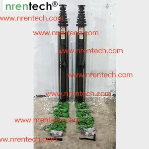 10m manual crank winch telescopic mast/ push telescoping mast/ aluminum telescoping mast