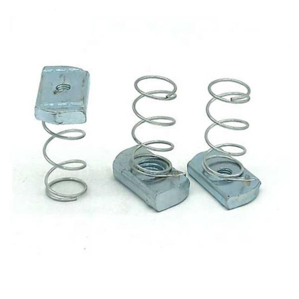 ISO DIN JIS ANSI ASTM BS GB Standard Blue White Zinc Plated M8 M10 M12 Carbon Steel Spring Nuts for Fastening Solutions