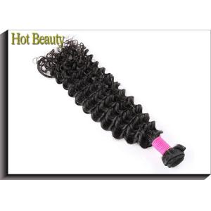 Hot Beauty Brazilian Vrigin Human Hair Extensions Deep Wave , Natural Black