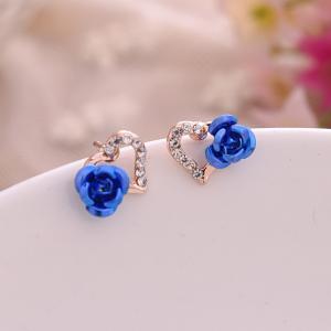2018 Fashion American style lady parts Heart ShapeEarringsSilver Exported Korea