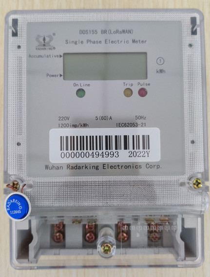Buy Single Phase LoRaWAN Energy Meter Remote ON/OFF Control Build in Relay at wholesale prices