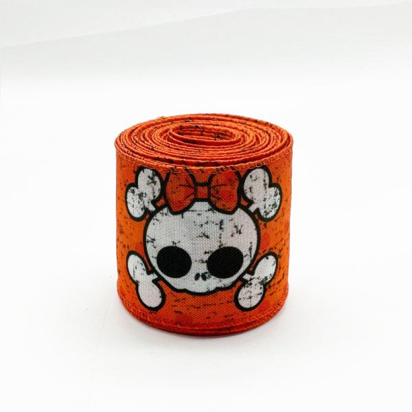 Cute Cartoon Halloween Wired Ribbon 63mm Festival Halloween Grosgrain Ribbon