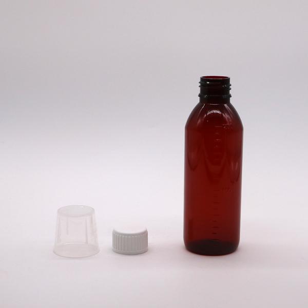 200cc Oval Amber Prescription Pharmacy Bottles PET Liquid Medicine for Pharmacy Storage