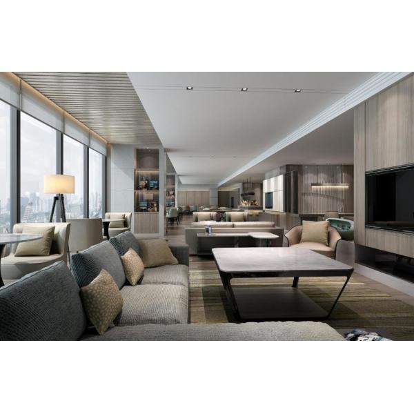 Marriott Hotel Group Design PU leather Upholstery Headboard Hang Wall Wooden TV Panel