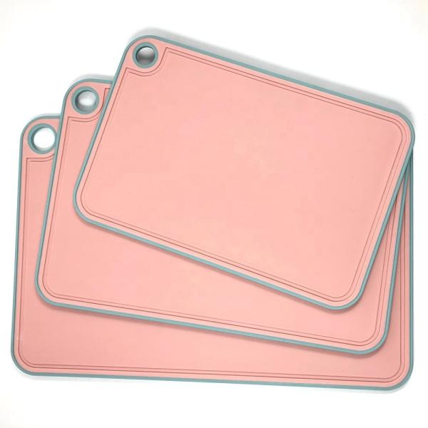 Plastic Cutting Boards with Deep Juice Grooves Lava Orange Durable and Dishwasher Safe