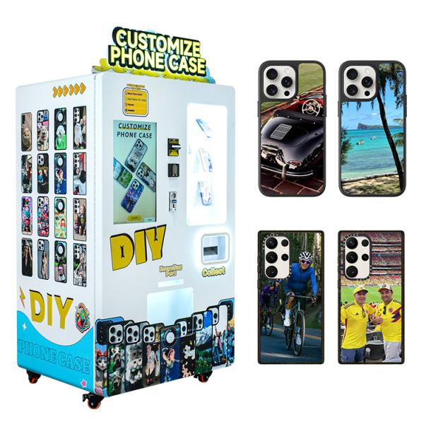 32-inch Wave Crystal Display Phone Case Printing Vending Machine With 220V Power
