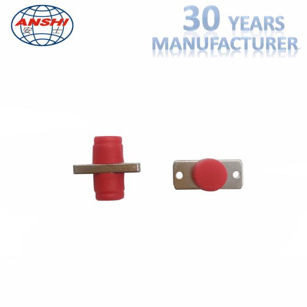 Square Type Fiber Optic Accessories Optic Adaptor Metal Material Simplex Core