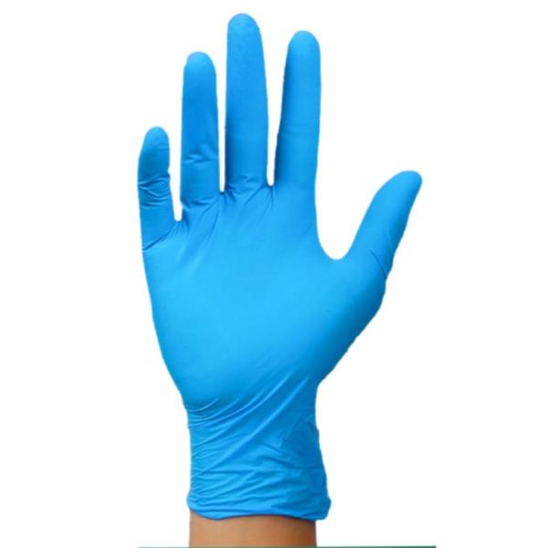 Buy Blue Disposable Nitrile Gloves Hand Protection Powder Free at wholesale prices
