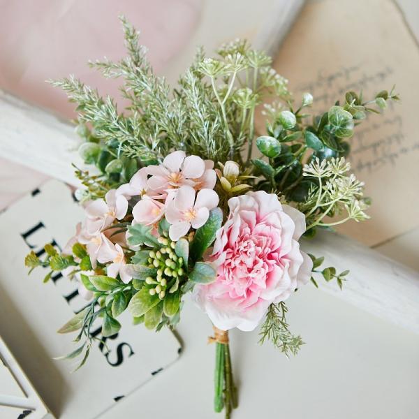 Simulated flower daisy bouquet bottle, hand tied flower table, bundle fake flowers, photography props, cross-border hot selling silk flowers