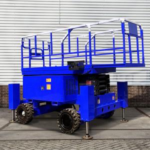 High Quality 12m Off-road Wheel Full Electric Mobile Scissor Lift Platform Price