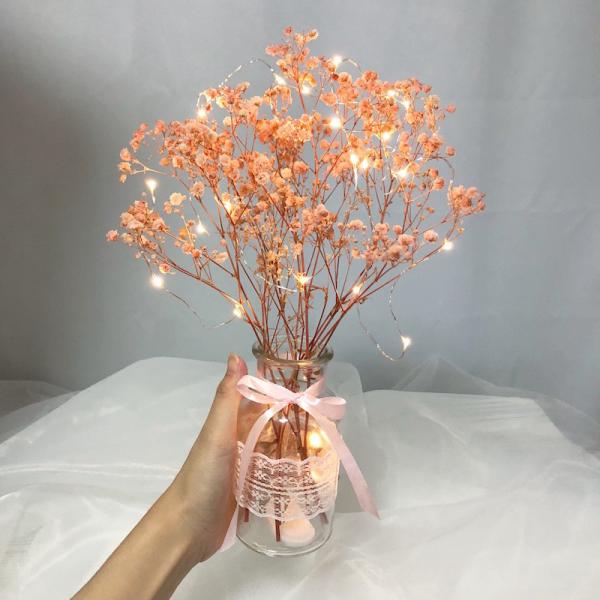 Bright Orange Copper Wire Fairy String Lights Battery Operated Halloween Decorations