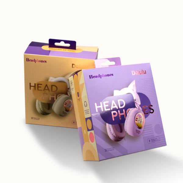 Buy Custom Recycled Cardboard Wireless Headphone Packaging Box 3x3x3cm at wholesale prices