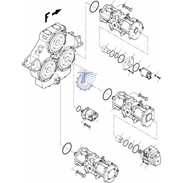 95177940 89652440 For Komatsu Excavator PC4000-6 Hydraulic Fan Motor