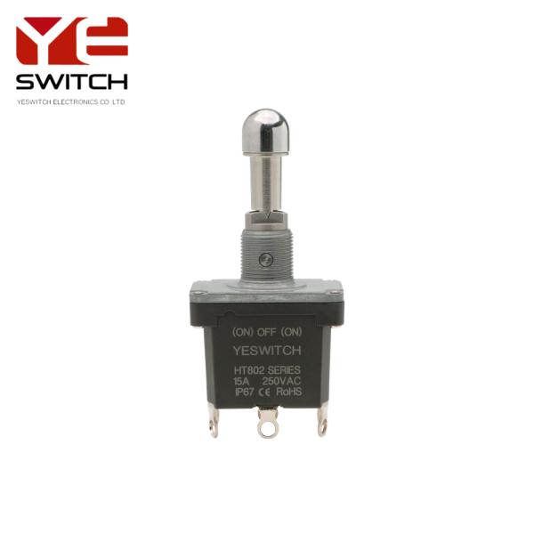 Locking Handle Industrial Toggle Switc 250VAC H Waterproof Push Button For Aerial Work Platform