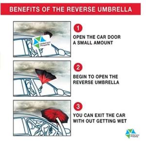 Double Layer C Handle Windproof Reverse Inverted Umbrella