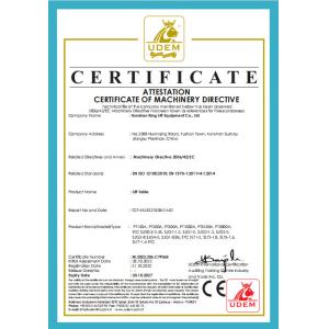 Kunshan King Lift Equipment Co., Ltd Certifications