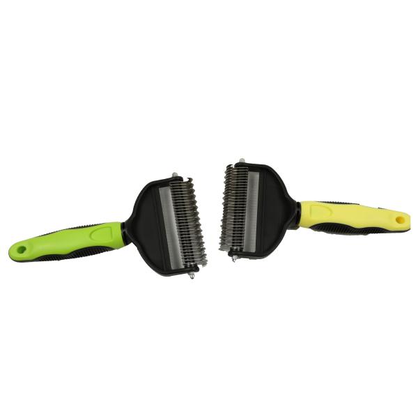 Double Sided Pet Comb Brush Deshedding Tools For Dogs Dense Treatments Open Knot Comb 189x108x26mm