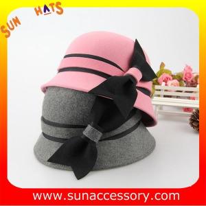Vintage hot sale cloche hats wholesale for ladies,100% Australia wool felt hats factory