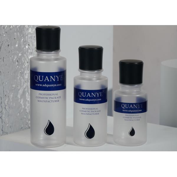 Buy 30ml Cylindrical PETG Plastic Serum Bottle With Black Lid at wholesale prices