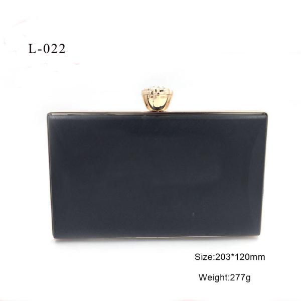 Buy Square gold color clutch bag metal purse frame with plastic box at wholesale prices
