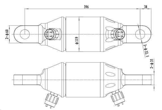 IP68 Underwater Slip Ring Four Core Tension Electric Slip Ring