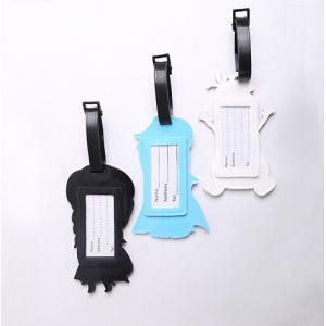 Custom wholesale cartoon soft pvc travel baggage bag/handbag tag/silicon rubber