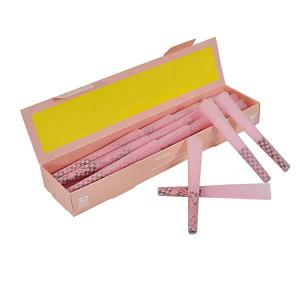 1 1/4 Size Pink Natural Unrefined Ultra Thin Pre Rolled Cones 78mm With Tips