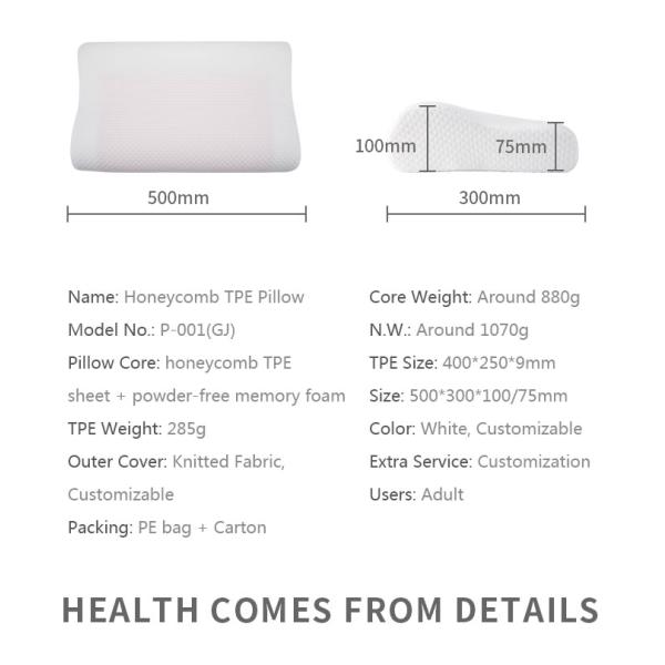 Memory Foam Pillows Cotton Side Sleepers Bed Cooling Silica Pillow