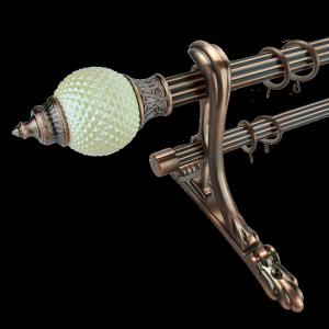 Customized Twist Pipe Curtain Rods Cubicle Anodized Contracted Brass